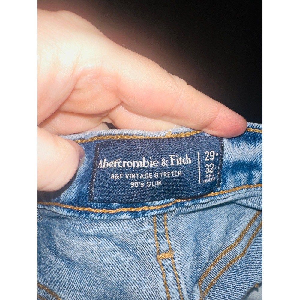 WB7 Abercrombie & Fitch A&F Vintage Stretch 90s Slim Jeans 29x32 - Picture 3 of 7